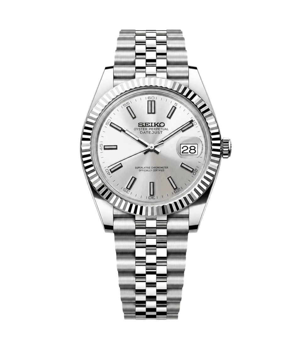Seiko Mod Datejust Classic Silver - WATCHES BY MODDY