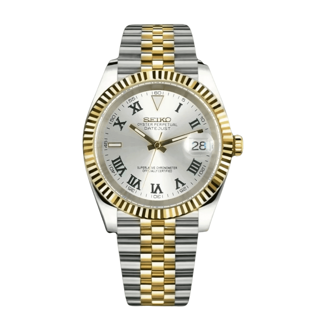 Seiko Mod Datejust Two-Tone Wimbledon - WATCHES BY MODDY