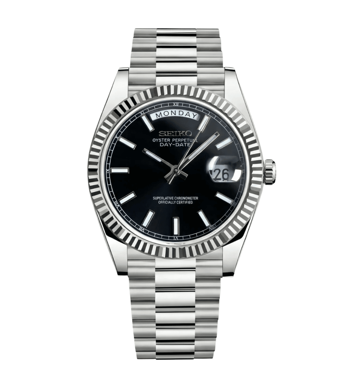 Seiko Mod Day-Date Black - WATCHES BY MODDY