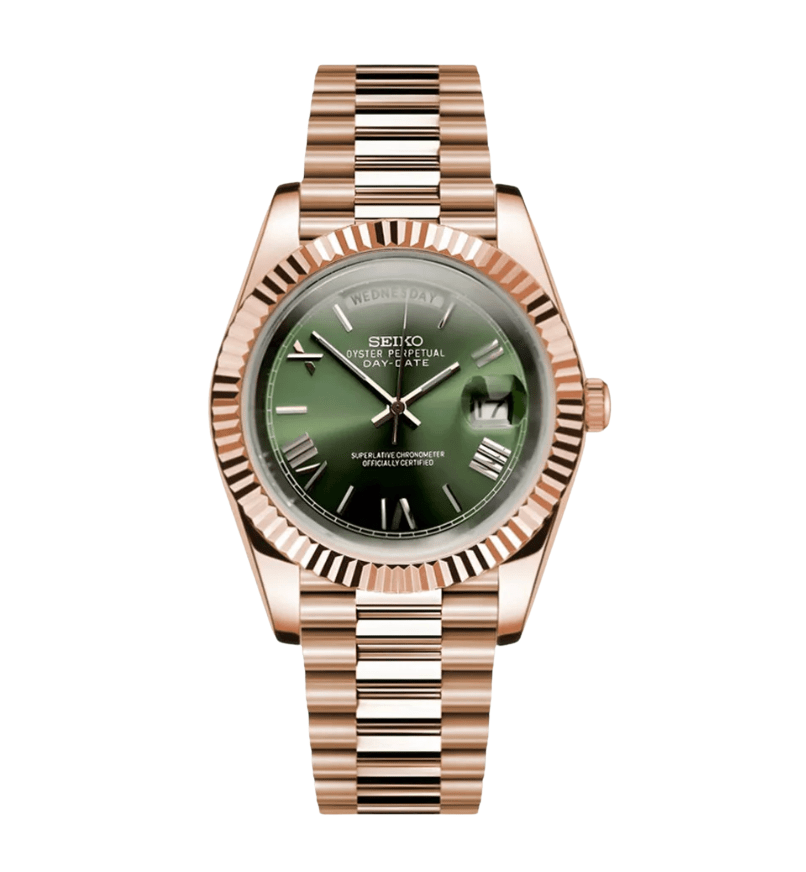 Seiko Mod Day-Date RG Olive - WATCHES BY MODDY