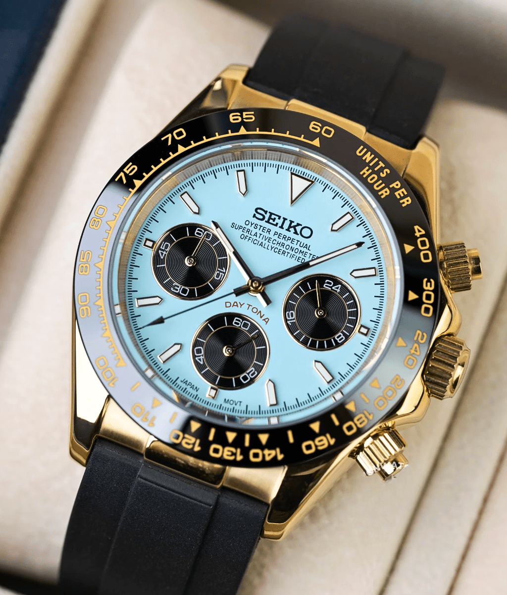 Seiko Mod Daytona Gold Tiffany - WATCHES BY MODDY