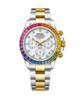 Seiko Mod Daytona Rainbow Twotone Gem White
