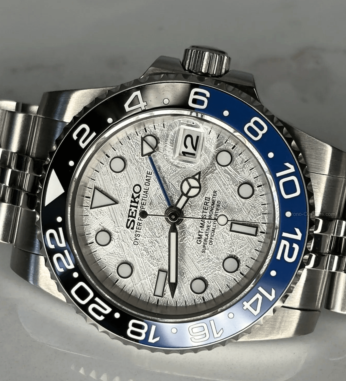 Seiko Mod GMT Batman Meteorite - WATCHES BY MODDY