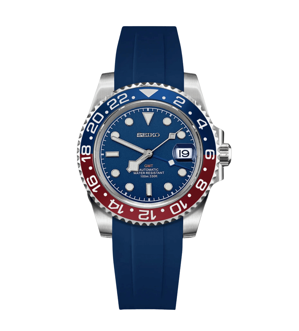 Seiko Mod GMT Blue Pepsi - WATCHES BY MODDY