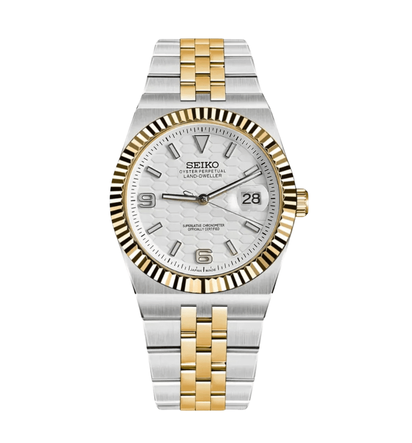 Seiko Mod Land-Dweller Twotone White - WATCHES BY MODDY
