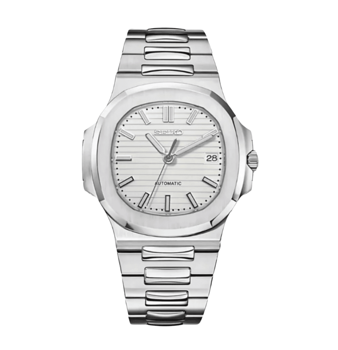 Seiko Mod Nautilus White - WATCHES BY MODDY
