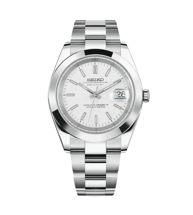 Seiko Mod Oyster Perpetual White - WATCHES BY MODDY