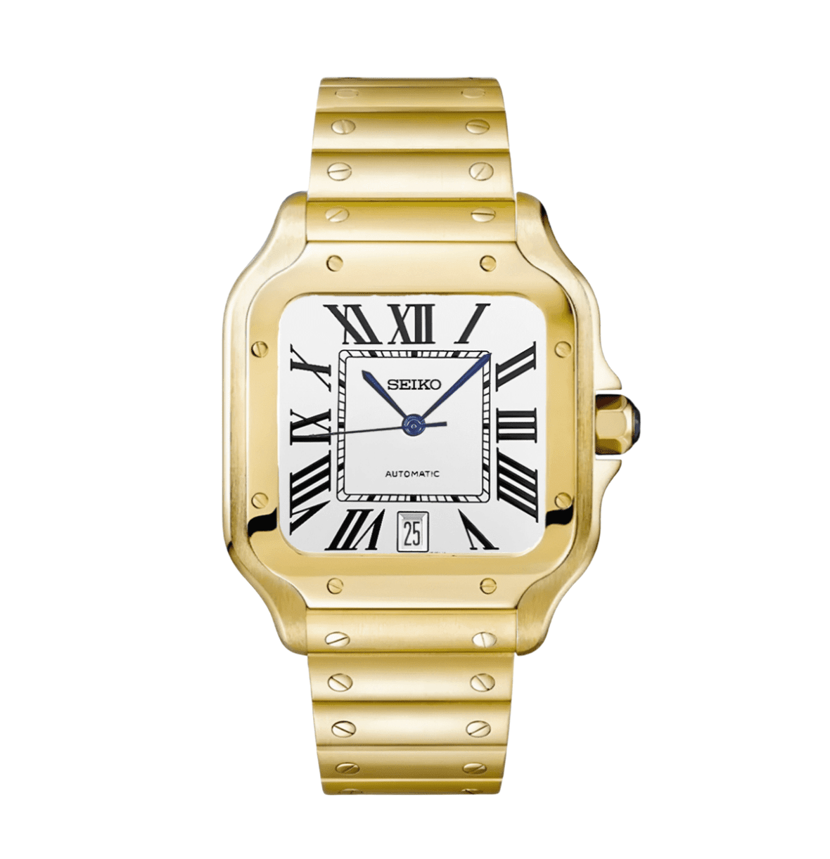 Seiko Mod Santos Full Gold - WATCHES BY MODDY