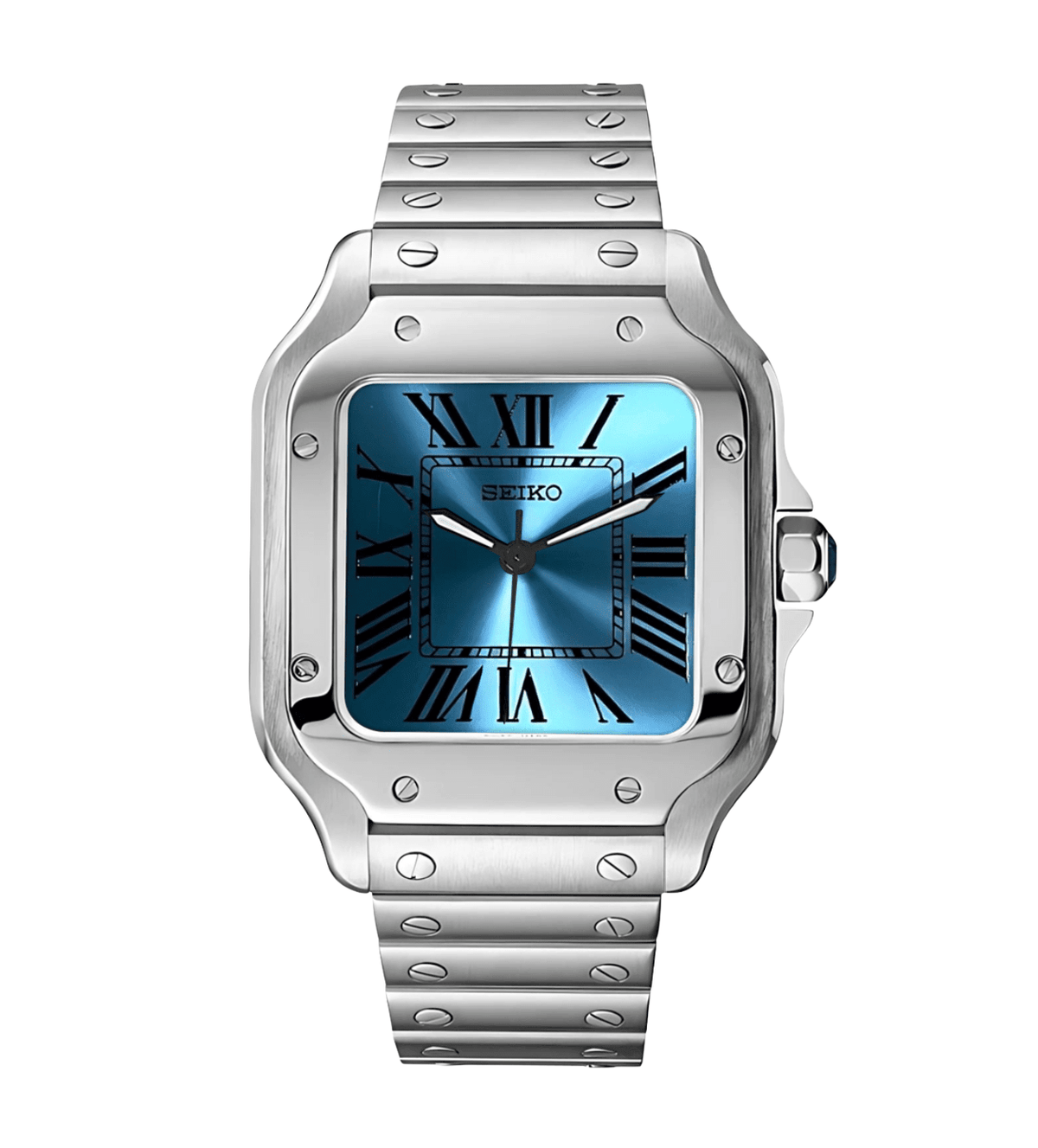Seiko Mod Santos Ice Blue - WATCHES BY MODDY