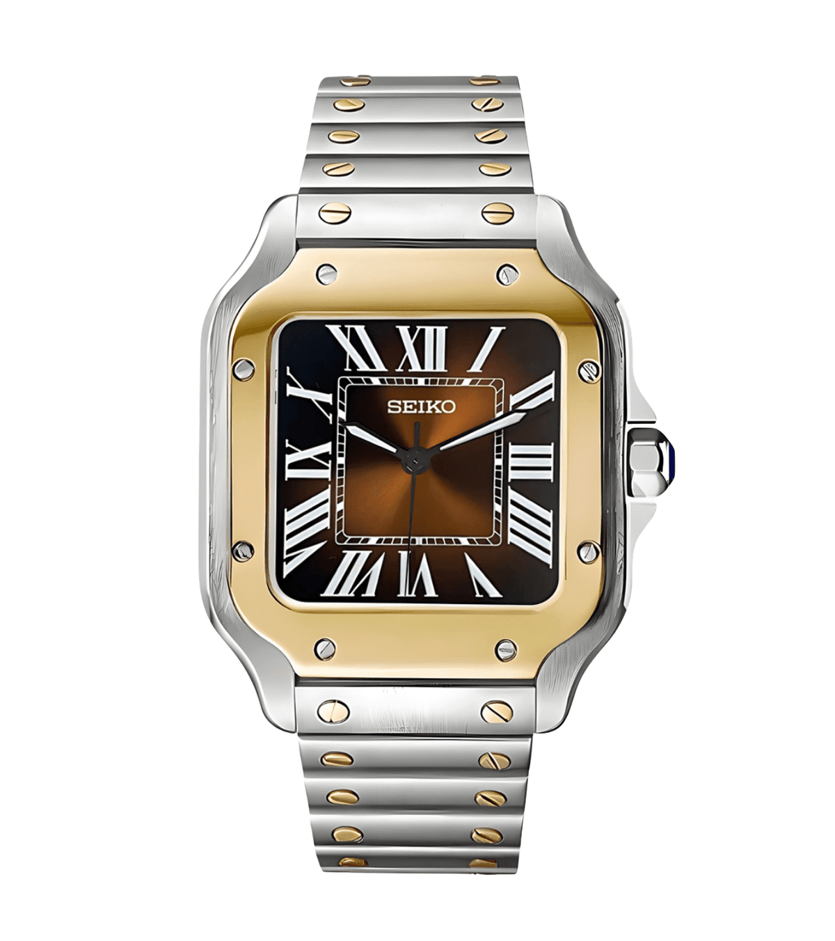 Seiko Mod Santos Twotone Brown - WATCHES BY MODDY