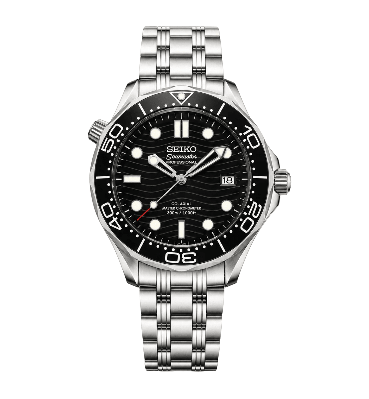 Seiko Mod Seamaster Black - WATCHES BY MODDY