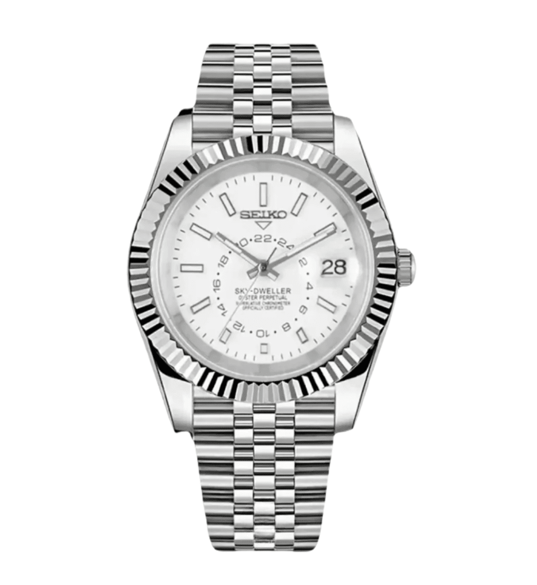Seiko Mod Sky-Dweller White - WATCHES BY MODDY
